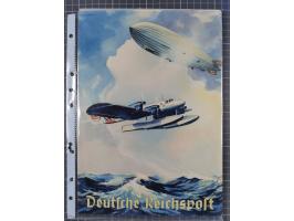 1913/36, Album mit 55 Zeppelinbriefen -Karten, (51 St. DR) dabei viele bessere Belege, u.a. DR großes Telegramm Luftschiff Hi