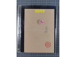 1913/36, Album mit 55 Zeppelinbriefen -Karten, (51 St. DR) dabei viele bessere Belege, u.a. DR großes Telegramm Luftschiff Hi