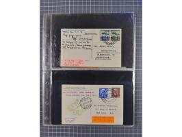 1913/36, Album mit 55 Zeppelinbriefen -Karten, (51 St. DR) dabei viele bessere Belege, u.a. DR großes Telegramm Luftschiff Hi