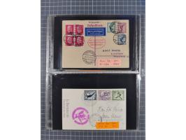 1913/36, Album mit 55 Zeppelinbriefen -Karten, (51 St. DR) dabei viele bessere Belege, u.a. DR großes Telegramm Luftschiff Hi