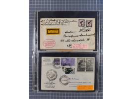 1913/36, Album mit 55 Zeppelinbriefen -Karten, (51 St. DR) dabei viele bessere Belege, u.a. DR großes Telegramm Luftschiff Hi