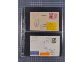 1913/36, Album mit 55 Zeppelinbriefen -Karten, (51 St. DR) dabei viele bessere Belege, u.a. DR großes Telegramm Luftschiff Hi