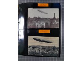 1908/39, umfangreiche Sammlung von 234 Belegen, viel Deutsches Reich (126 St.) mit Zeppelinbriefen/ Karten, Zeppelin-Ansichts