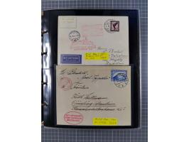1908/39, umfangreiche Sammlung von 234 Belegen, viel Deutsches Reich (126 St.) mit Zeppelinbriefen/ Karten, Zeppelin-Ansichts