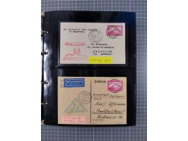 1908/39, umfangreiche Sammlung von 234 Belegen, viel Deutsches Reich (126 St.) mit Zeppelinbriefen/ Karten, Zeppelin-Ansichts