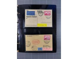 1908/39, umfangreiche Sammlung von 234 Belegen, viel Deutsches Reich (126 St.) mit Zeppelinbriefen/ Karten, Zeppelin-Ansichts