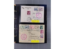 1908/39, umfangreiche Sammlung von 234 Belegen, viel Deutsches Reich (126 St.) mit Zeppelinbriefen/ Karten, Zeppelin-Ansichts