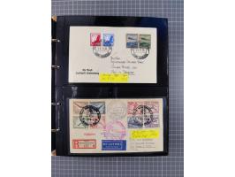 1908/39, umfangreiche Sammlung von 234 Belegen, viel Deutsches Reich (126 St.) mit Zeppelinbriefen/ Karten, Zeppelin-Ansichts