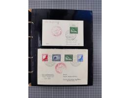 1908/39, umfangreiche Sammlung von 234 Belegen, viel Deutsches Reich (126 St.) mit Zeppelinbriefen/ Karten, Zeppelin-Ansichts