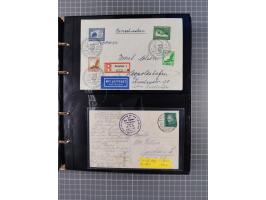 1908/39, umfangreiche Sammlung von 234 Belegen, viel Deutsches Reich (126 St.) mit Zeppelinbriefen/ Karten, Zeppelin-Ansichts