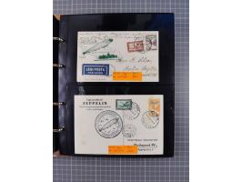 1908/39, umfangreiche Sammlung von 234 Belegen, viel Deutsches Reich (126 St.) mit Zeppelinbriefen/ Karten, Zeppelin-Ansichts