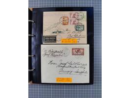 1908/39, umfangreiche Sammlung von 234 Belegen, viel Deutsches Reich (126 St.) mit Zeppelinbriefen/ Karten, Zeppelin-Ansichts