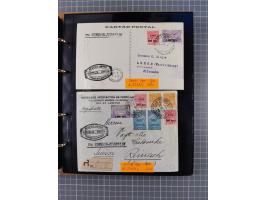 1908/39, umfangreiche Sammlung von 234 Belegen, viel Deutsches Reich (126 St.) mit Zeppelinbriefen/ Karten, Zeppelin-Ansichts