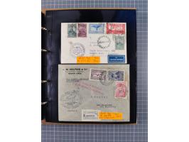 1908/39, umfangreiche Sammlung von 234 Belegen, viel Deutsches Reich (126 St.) mit Zeppelinbriefen/ Karten, Zeppelin-Ansichts