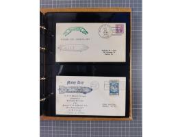 1908/39, umfangreiche Sammlung von 234 Belegen, viel Deutsches Reich (126 St.) mit Zeppelinbriefen/ Karten, Zeppelin-Ansichts