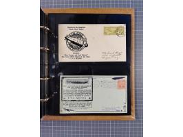 1908/39, umfangreiche Sammlung von 234 Belegen, viel Deutsches Reich (126 St.) mit Zeppelinbriefen/ Karten, Zeppelin-Ansichts