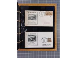 1908/39, umfangreiche Sammlung von 234 Belegen, viel Deutsches Reich (126 St.) mit Zeppelinbriefen/ Karten, Zeppelin-Ansichts