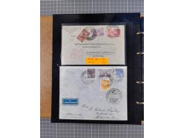 1908/39, umfangreiche Sammlung von 234 Belegen, viel Deutsches Reich (126 St.) mit Zeppelinbriefen/ Karten, Zeppelin-Ansichts