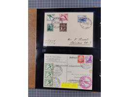 1908/39, umfangreiche Sammlung von 234 Belegen, viel Deutsches Reich (126 St.) mit Zeppelinbriefen/ Karten, Zeppelin-Ansichts