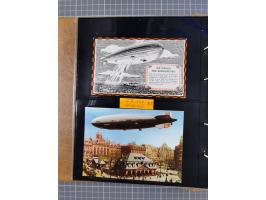 1908/39, umfangreiche Sammlung von 234 Belegen, viel Deutsches Reich (126 St.) mit Zeppelinbriefen/ Karten, Zeppelin-Ansichts