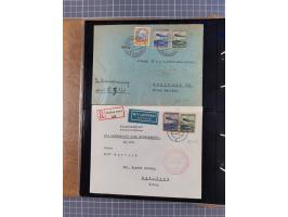 1908/39, umfangreiche Sammlung von 234 Belegen, viel Deutsches Reich (126 St.) mit Zeppelinbriefen/ Karten, Zeppelin-Ansichts