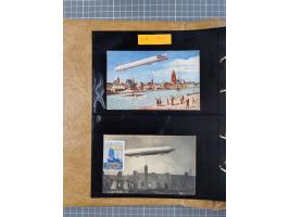1908/39, umfangreiche Sammlung von 234 Belegen, viel Deutsches Reich (126 St.) mit Zeppelinbriefen/ Karten, Zeppelin-Ansichts