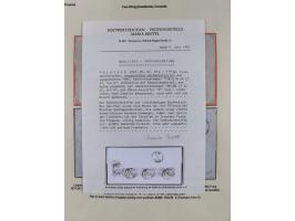 1851/67, kleine Partie mit 7 Briefen und einigen losen Marken, bessere Verwendungen mit Wertbrief und Bahnpoststempel, dabei 