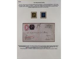 1851/67, kleine Partie mit 7 Briefen und einigen losen Marken, bessere Verwendungen mit Wertbrief und Bahnpoststempel, dabei 