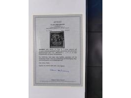 1855/66, meist gestempelte Sammlung und zwei Briefe, dabei u.a. Mi.-Nr. 1x und 8B PF I gestempelt, 2 Fotoatteste und 2 Fotobe