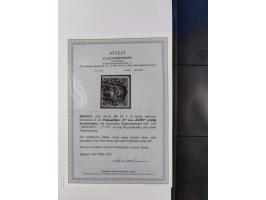 1855/66, meist gestempelte Sammlung und zwei Briefe, dabei u.a. Mi.-Nr. 1x und 8B PF I gestempelt, 2 Fotoatteste und 2 Fotobe