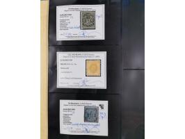 1855/66, meist gestempelte Sammlung und zwei Briefe, dabei u.a. Mi.-Nr. 1x und 8B PF I gestempelt, 2 Fotoatteste und 2 Fotobe