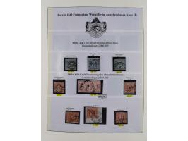 1849/1975, gestempelte Sammlung und 23 Briefe, ab Mi.-Nr. 1IIa breitrandig (FA Sem BPP), ferner 4I im waagerechten Paar, 3II,