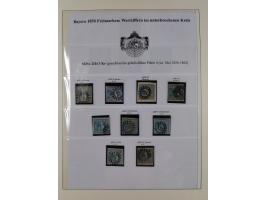 1849/1975, gestempelte Sammlung und 23 Briefe, ab Mi.-Nr. 1IIa breitrandig (FA Sem BPP), ferner 4I im waagerechten Paar, 3II,
