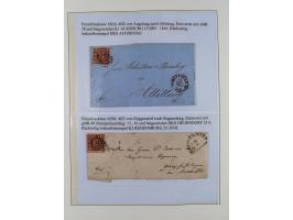 1849/1975, gestempelte Sammlung und 23 Briefe, ab Mi.-Nr. 1IIa breitrandig (FA Sem BPP), ferner 4I im waagerechten Paar, 3II,