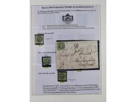 1849/1975, gestempelte Sammlung und 23 Briefe, ab Mi.-Nr. 1IIa breitrandig (FA Sem BPP), ferner 4I im waagerechten Paar, 3II,