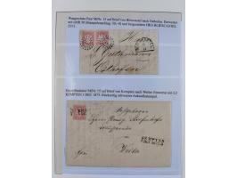 1849/1975, gestempelte Sammlung und 23 Briefe, ab Mi.-Nr. 1IIa breitrandig (FA Sem BPP), ferner 4I im waagerechten Paar, 3II,