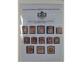 1849/1975, gestempelte Sammlung und 23 Briefe, ab Mi.-Nr. 1IIa breitrandig (FA Sem BPP), ferner 4I im waagerechten Paar, 3II,