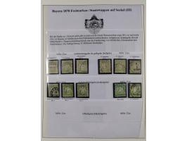 1849/1975, gestempelte Sammlung und 23 Briefe, ab Mi.-Nr. 1IIa breitrandig (FA Sem BPP), ferner 4I im waagerechten Paar, 3II,