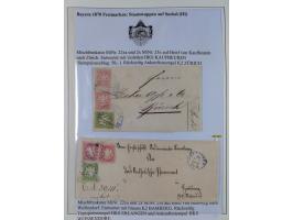 1849/1975, gestempelte Sammlung und 23 Briefe, ab Mi.-Nr. 1IIa breitrandig (FA Sem BPP), ferner 4I im waagerechten Paar, 3II,