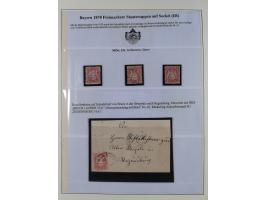 1849/1975, gestempelte Sammlung und 23 Briefe, ab Mi.-Nr. 1IIa breitrandig (FA Sem BPP), ferner 4I im waagerechten Paar, 3II,