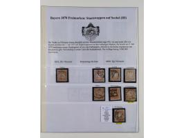 1849/1975, gestempelte Sammlung und 23 Briefe, ab Mi.-Nr. 1IIa breitrandig (FA Sem BPP), ferner 4I im waagerechten Paar, 3II,