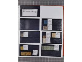 Baden bis Württemberg, meist ungebrauchter und gestempelter Bestand auf kleinen Steckkarten im Album, sauber sortiert in Meng