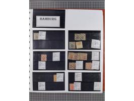 Baden bis Württemberg, meist ungebrauchter und gestempelter Bestand auf kleinen Steckkarten im Album, sauber sortiert in Meng