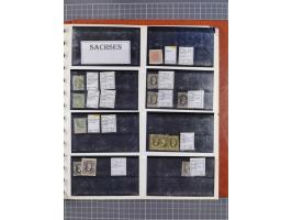 Baden bis Württemberg, meist ungebrauchter und gestempelter Bestand auf kleinen Steckkarten im Album, sauber sortiert in Meng