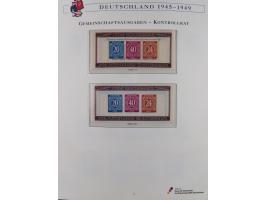 1945/53, ungebrauchte und postfrische Sammlung Zonen mit besseren und kpl. Ausgaben. Dabei u.a. Frz. Zone in den Hauptnummern