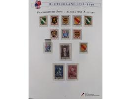 1945/53, ungebrauchte und postfrische Sammlung Zonen mit besseren und kpl. Ausgaben. Dabei u.a. Frz. Zone in den Hauptnummern