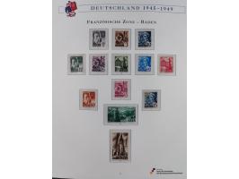 1945/53, ungebrauchte und postfrische Sammlung Zonen mit besseren und kpl. Ausgaben. Dabei u.a. Frz. Zone in den Hauptnummern