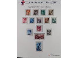 1945/53, ungebrauchte und postfrische Sammlung Zonen mit besseren und kpl. Ausgaben. Dabei u.a. Frz. Zone in den Hauptnummern