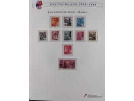 1945/53, ungebrauchte und postfrische Sammlung Zonen mit besseren und kpl. Ausgaben. Dabei u.a. Frz. Zone in den Hauptnummern