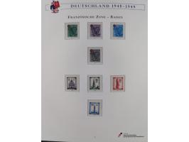 1945/53, ungebrauchte und postfrische Sammlung Zonen mit besseren und kpl. Ausgaben. Dabei u.a. Frz. Zone in den Hauptnummern